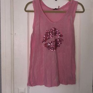 Juicy Couture pink lips tank top